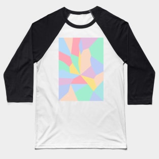 Abstract pastel color mosaic pattern Baseball T-Shirt